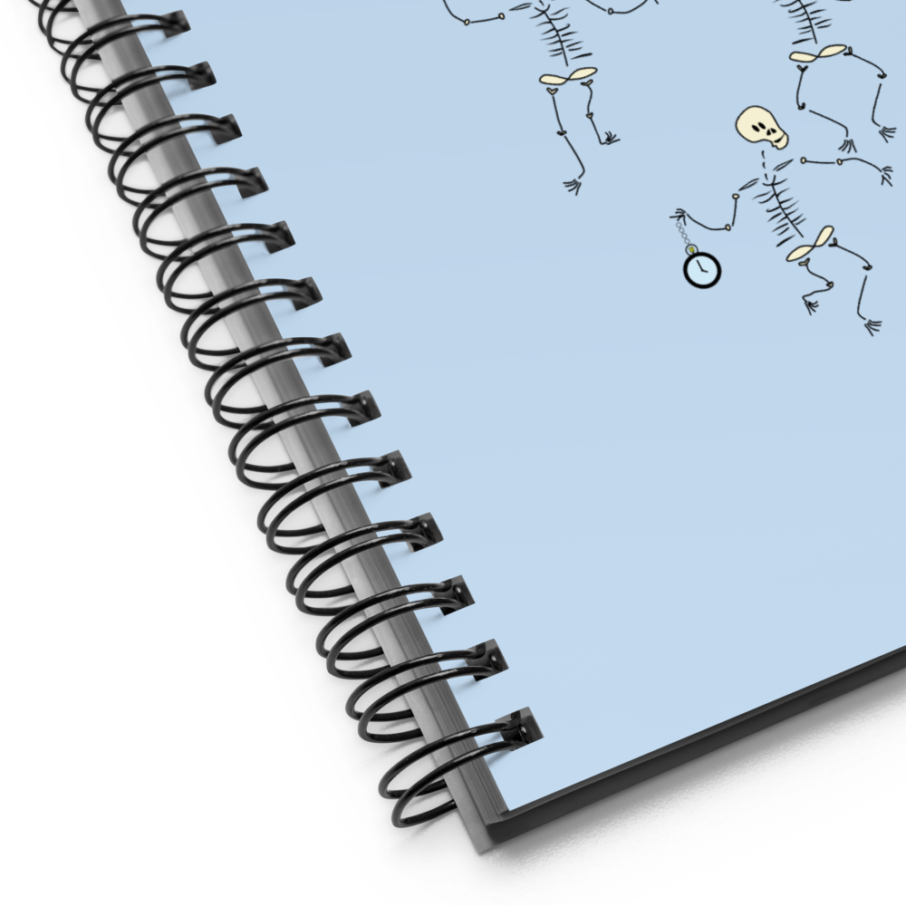 Libreta azul con espiral