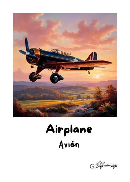 Fichas educativas inglés-español Medios de transporte