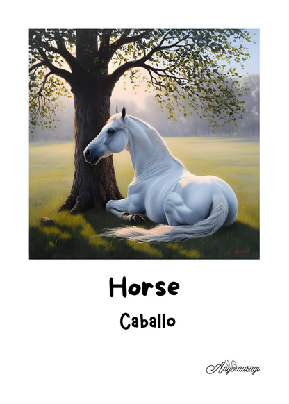 Fichas educativas ingles-español animales