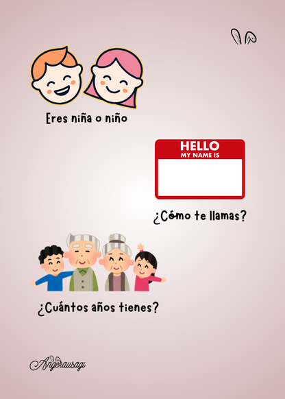 Fichas con actividades y movimientos para niños