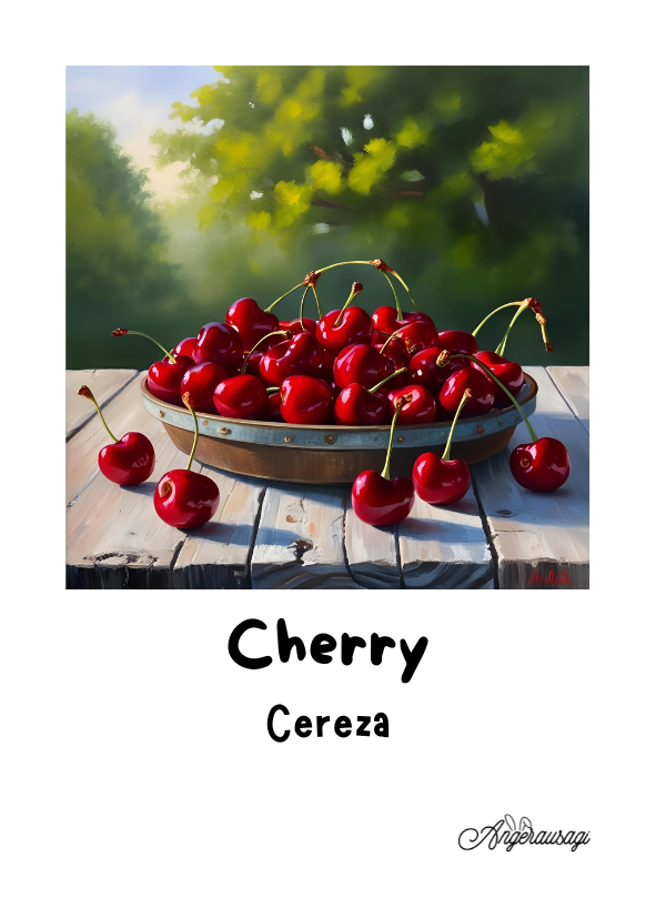 Fichas educativas inglés-español frutas