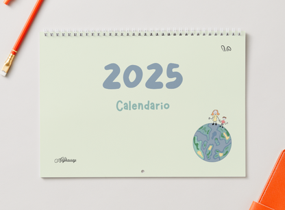 Calendario con paisajes 2025