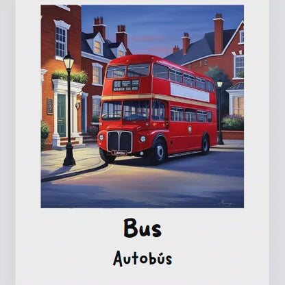 Fichas educativas inglés-español Medios de transporte