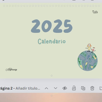 Calendario con paisajes 2025