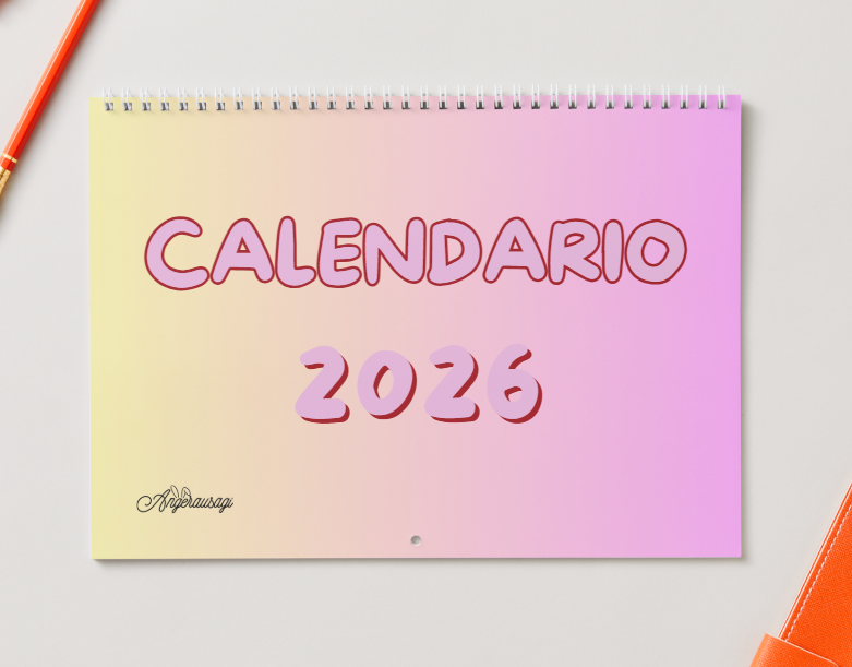 Calendario 2026 Rojo/Rosa