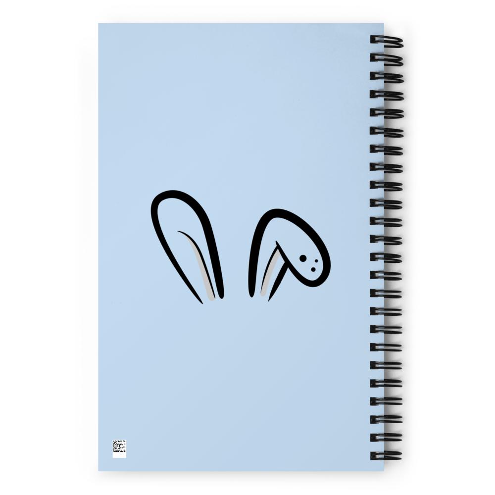 Libreta azul con espiral