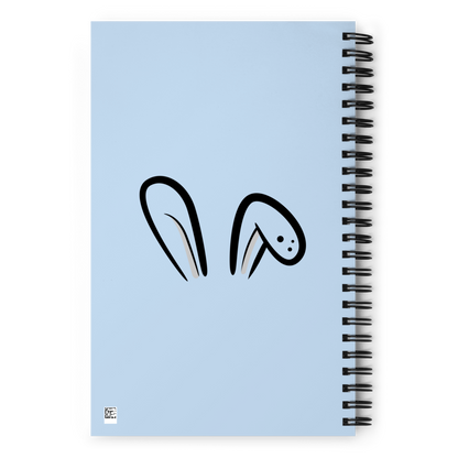 Libreta azul con espiral