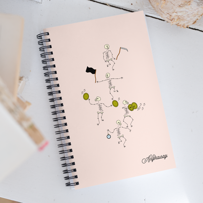 Libreta de notas con espiral  esqueletos