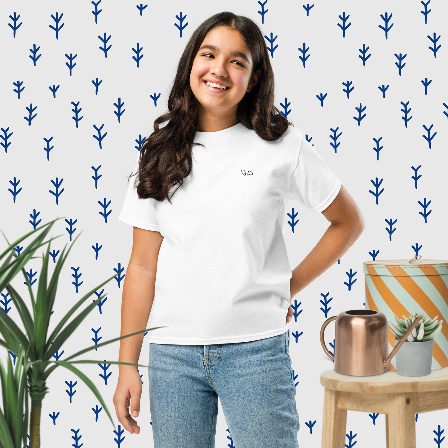 camiseta unisex niño/adolescente blanca esqueleto